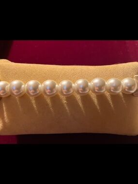 New White Pearl Bracelet with Citrine Gemstone Bracelet in Box